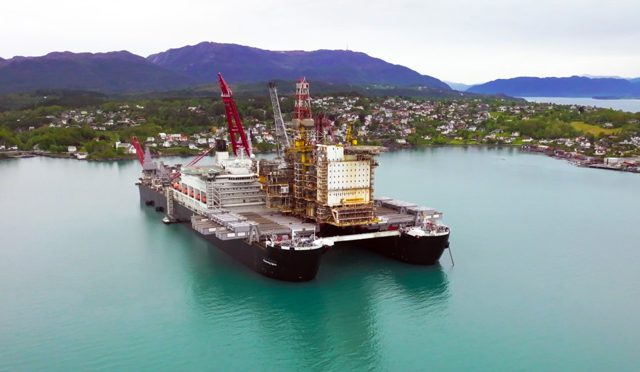 a large ship in the water