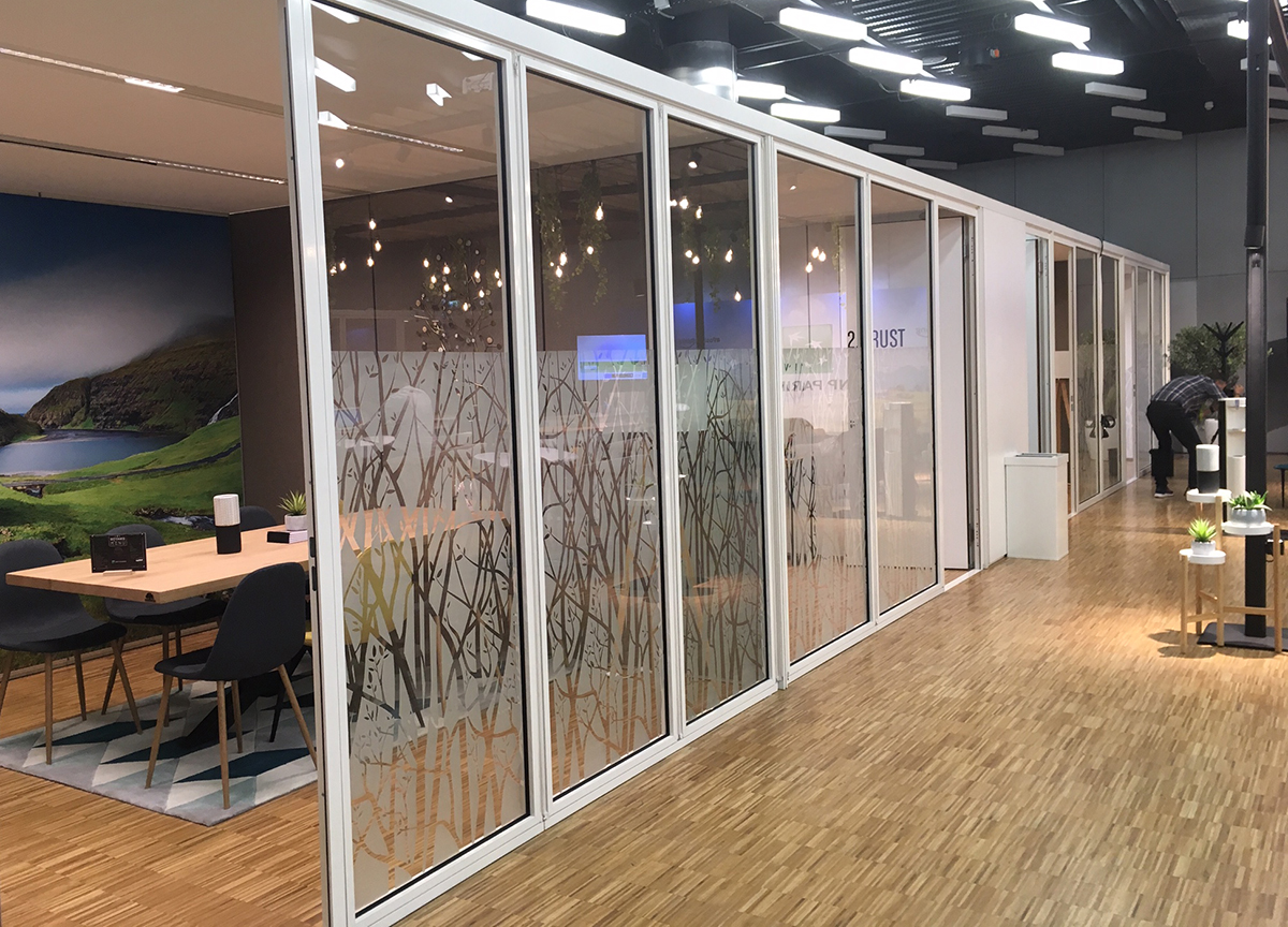 Ritswand produces modular interior wall systems for flexible workspaces.