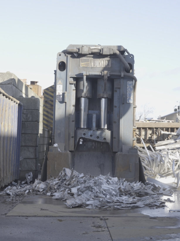 a large machine in a construction site