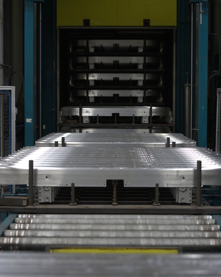 a machine with several metal pieces