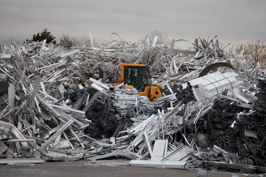 a machine in a pile of debris