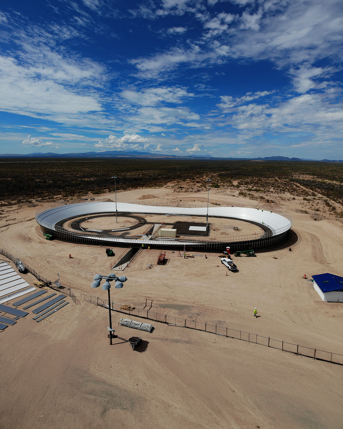 a track in the desert