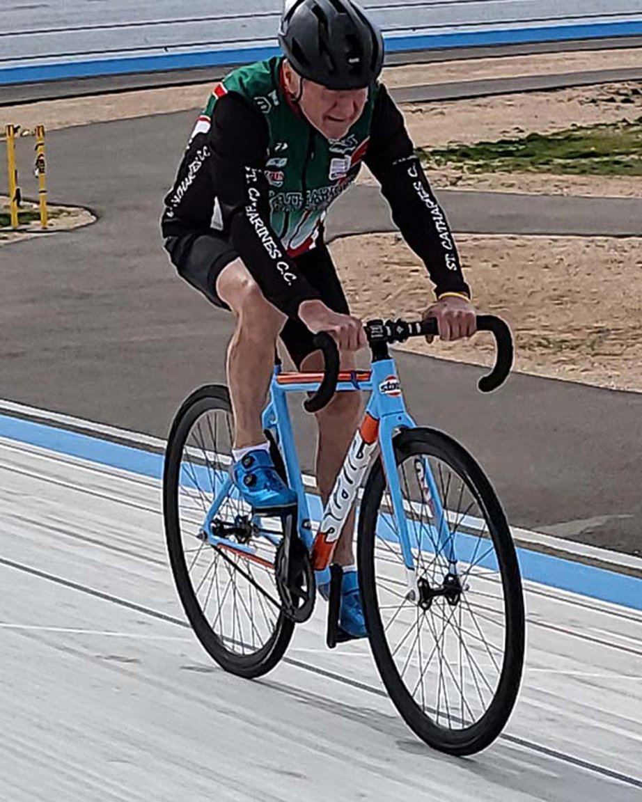 a man riding a bicycle